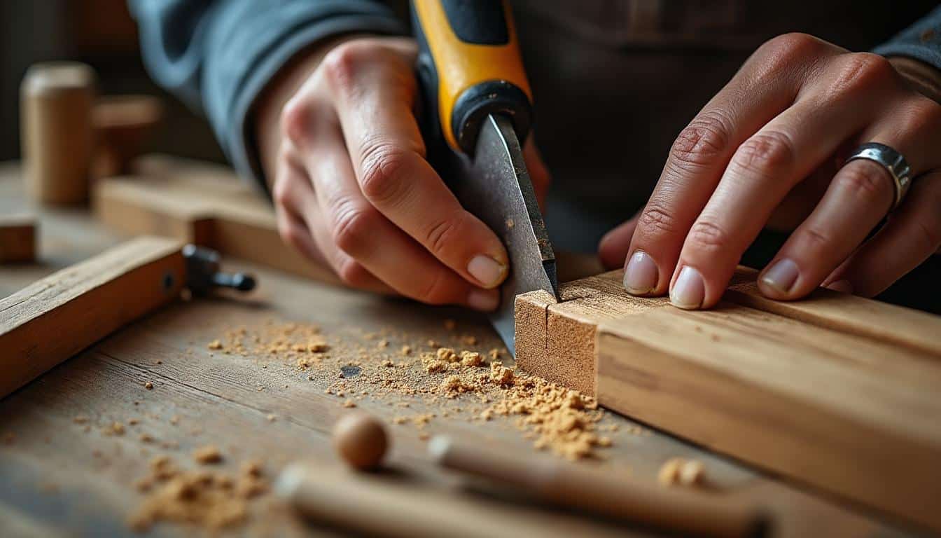 Assemblage bois tenon : ajustement précis selon l’épaisseur du bois